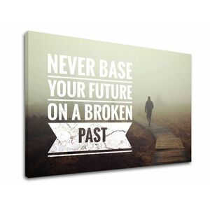 Motivációs vászonképek Never base your future_001 kép