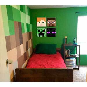 Minecraft vászonkép - a legjobb karakterek vásznon - Alex, Steve, Enderman, Creeper () kép