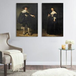 Vászonkép Rembrandt - Marten Soolmans és Oopjen Coppit portréji () kép