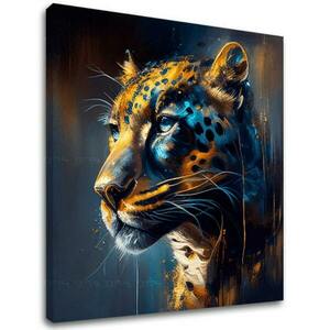 Dekoratív festmény vászonra - PREMIUM ART - Jaguar's Grace in the Wild kép