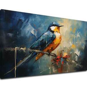 Festmények madarak Reggeli énekesmadár kép