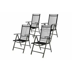 GARTHEN Kerti szék összecsukható 4 db fekete kép