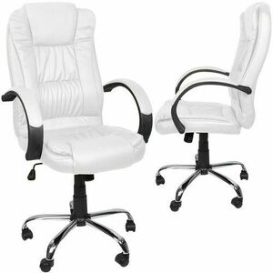 Irodai szék, eco bőr - fehér kép