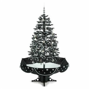 OneConcept Everwhite, műfenyő, karácsonyfa, 180 cm, hóhullás hatás, LED, fekete kép