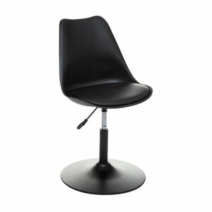 Párnázott műanyag szék, állítható magassággal, fekete - ROULETTE - Butopêa kép