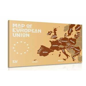 Kép oktatási térkép az Európai Unió országainak nevével kép