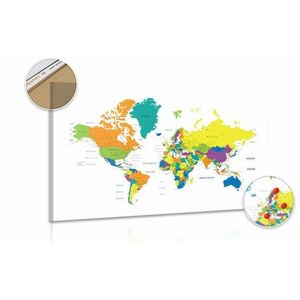 Kép színes világtérkép kép