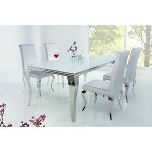 Étkezőasztal Rococo 180 cm fehér / ezüst kép