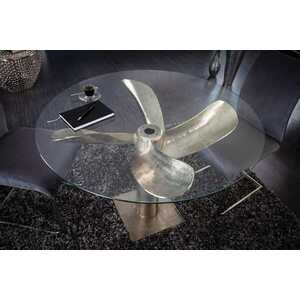 Stílusos étkezőasztal Propeller 94 cm ezüst kép