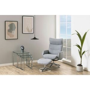 Stílusos relax fotel Naoise - világos szürke kép