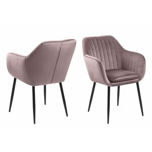 Stílusos szék Nashira - világos rózsaszín fémezett kép