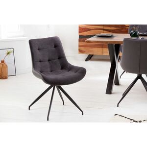 Stílusos szék Amiyah sötét szürke - fekete kép