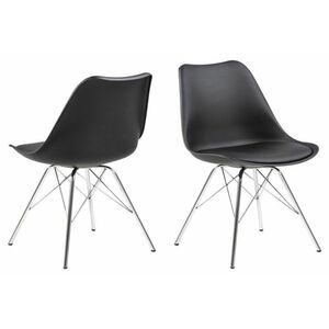 Ízléses szék Nasia - fekete / króm lábak kép