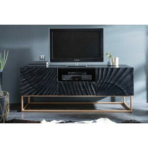 Stílusos TV asztal Shayla 160 cm fekete - mangó kép