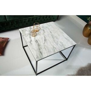 Design dohányzóasztal Factor 50 cm márvány fehér kép