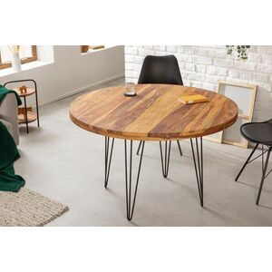 Design kerek étkezőasztal Elegant 120 cm Sheesham kép