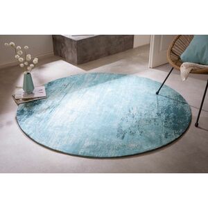 Design kerek szőnyeg Rowan 150 cm türkiz-bézs kép