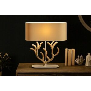 Design asztali lámpa Maleah 58 cm bézs - akác kép