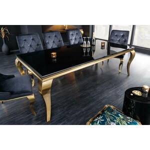 Design étkezőasztal Rococo 180 cm fekete / arany kép