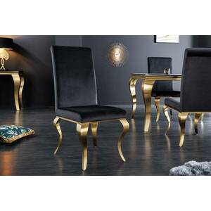 Design szék Rococo fekete / arany kép