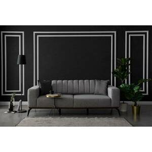 Design 3 személyes kanapé Willene 220 cm szürke kép