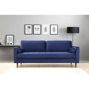 Design 3 személyes kanapé Jarmaine 215 cm sötétkék kép