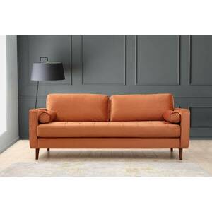 Design 3 személyes kanapé Jarmaine 215 cm narancssárga kép
