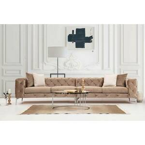Design 4 személyes kanapé Rococo 344 cm krém kép