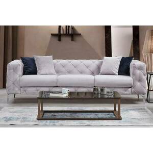 Design 3 személyes kanapé Rococo 237 cm világos szürke kép