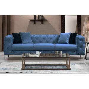 Design 3 személyes kanapé Rococo 237 cm kék kép
