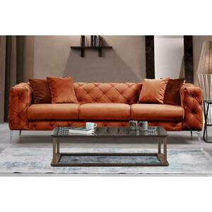 Design 3 személyes kanapé Rococo 237 cm narancssárga kép