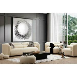 Design 3 személyes kanapé Zahira 228 cm krém kép