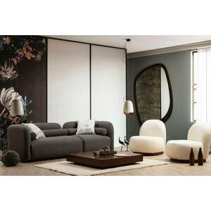 Design 3 személyes kanapé Zahira 228 cm sötétszürke kép