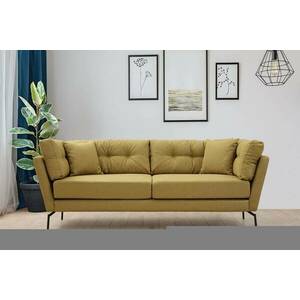 Design 3 személyes kanapé Basiano 214 cm zöldessárga kép