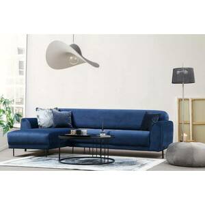 Design összecsukható kanapé Haylia 287 cm kék - bal kép
