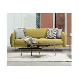 Design összecsukható kanapé Eilika 214 cm sárga kép