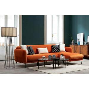 Design összecsukható kanapé Eilika 270 cm narancssárga - jobb kép