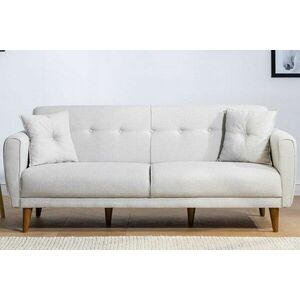 Összecsukható 3 személyes kanapé Gianetta 205 cm krém kép