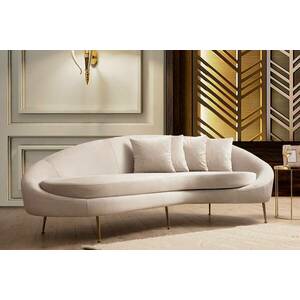 Design 3 személyes kanapé Zeena 255 cm bézs - jobb kép