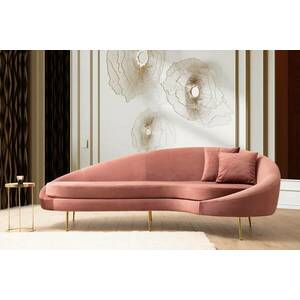 Design 3 személyes kanapé Zeena 255 cm rózsaszín - jobb kép