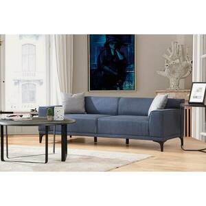 Design 3 személyes kanapé Dellyn 212 cm kék kép