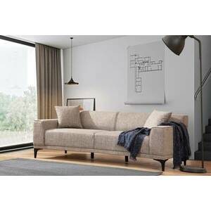 Design 3 személyes kanapé Dellyn 212 cm világosbarna kép