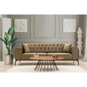 Design 3-személyes kanapé Tamarice 230 cm barna-zöld kép