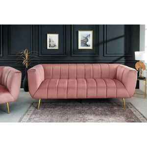 Design ülőgarnitúra Nikolai 225 cm rózsaszín bársony kép