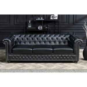 Design 3-szémelyes ülőgarnitúra Chesterfield 205 cm fekete kép