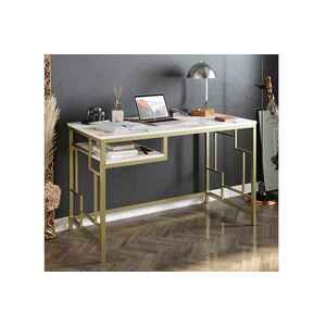 Design íróasztal Yaiza 120 cm fehér arany kép
