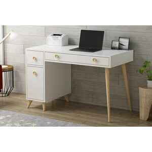 Design íróasztal Quanita 120 cm fehér kép