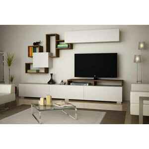 Design TV szekrény szett Ikaia fehér dió kép