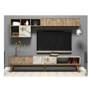 Design TV szekrény szett Cadelaria fehér dió kép