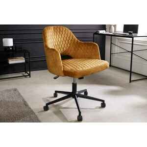Design irodai szék Laney mustársárga bársony kép